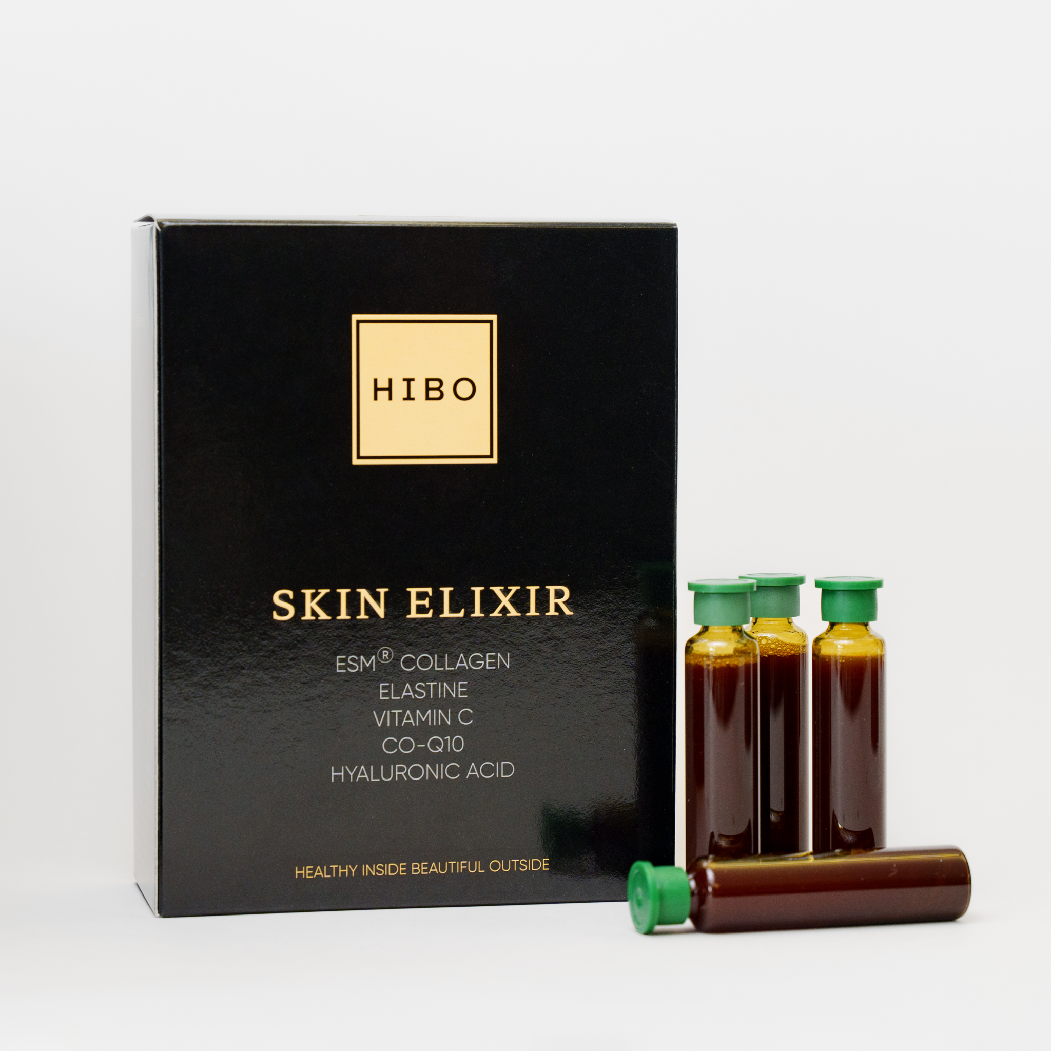 Skin Elixir packaging + ampoules